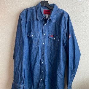 Mens flame resistant workshirt